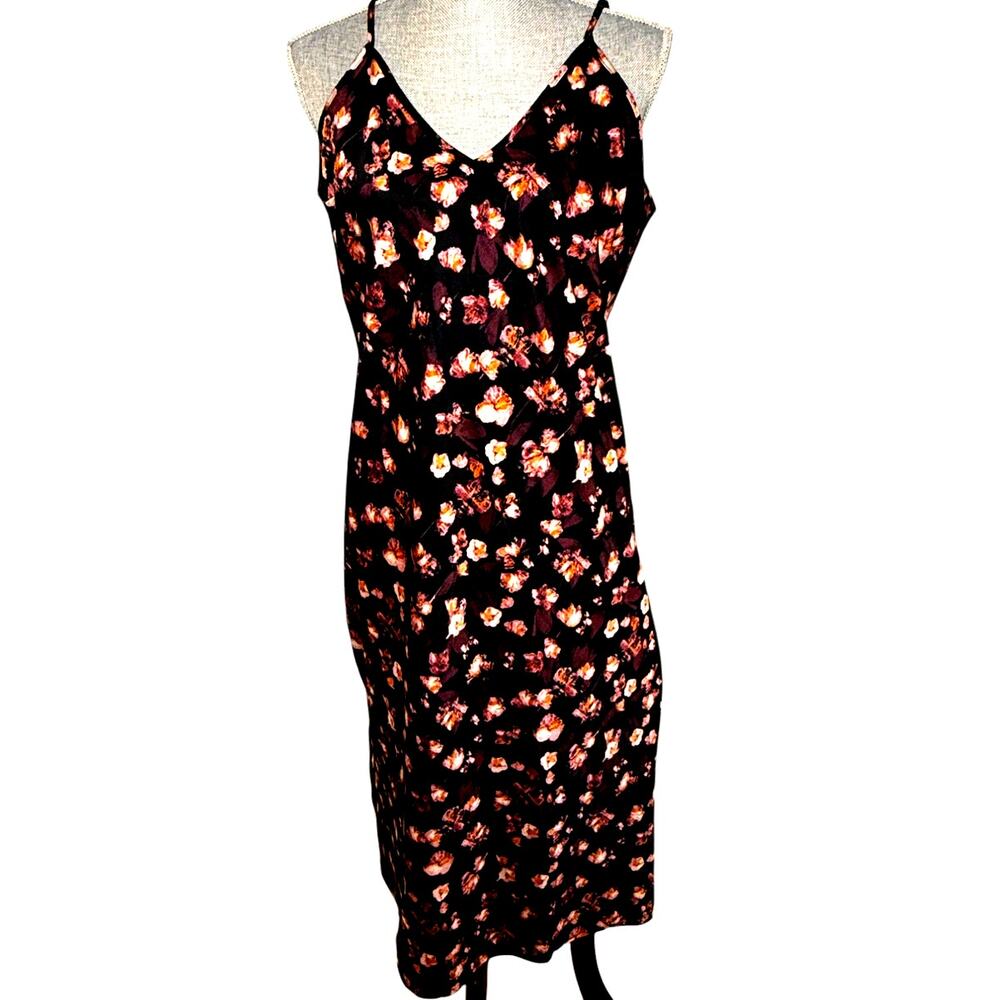 A New Day Summer Midi Dress black over floral L